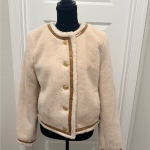 J. Crew Collection Ladies Sherpa Blend Jacket NWT size 8 (style BU184)
